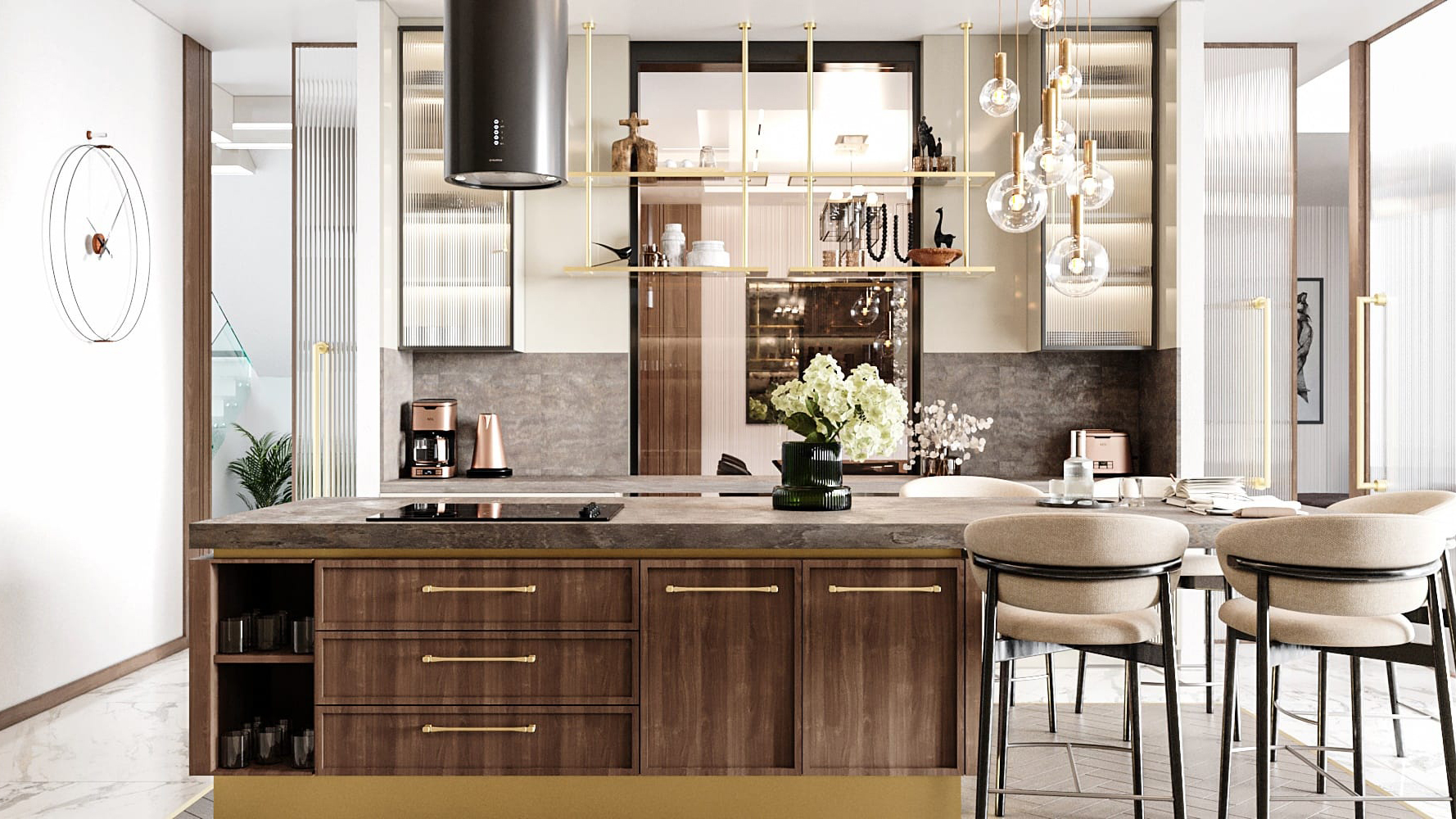 Outdoor pool and relaxation area