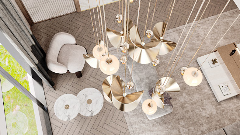 Decorative chandelier detail