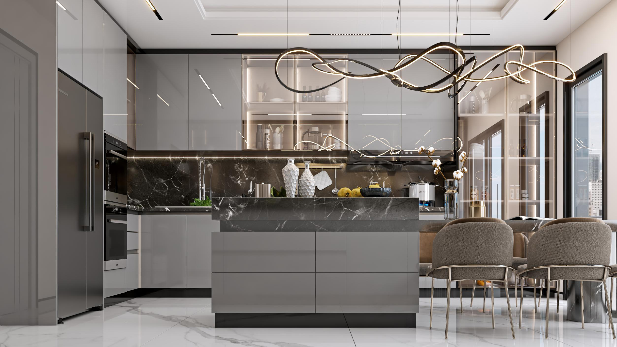 Kids study / play corner with built-in storage