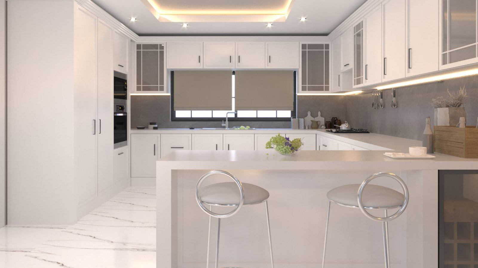 Living room perspective and finishes