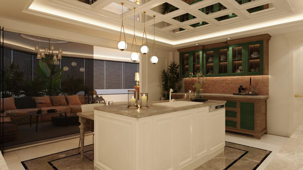 Kitchen angle and lighting