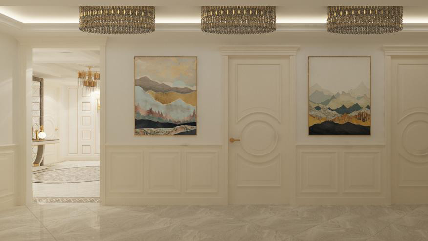 Wall and lighting composition